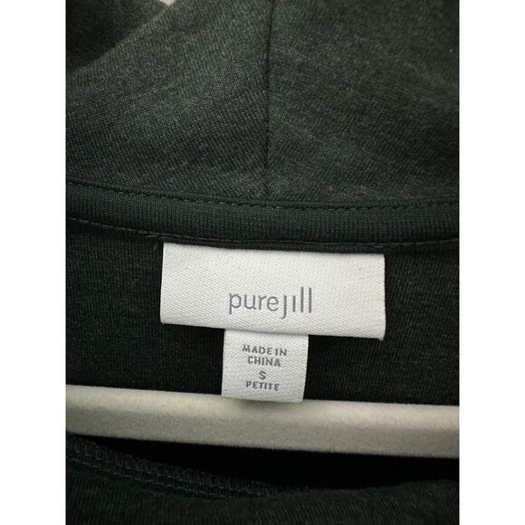 J Jill Pure Jill Turtleneck Dress Size Small Petite Green Long Sleeve - Picture 3 of 3